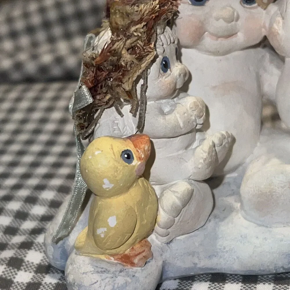 DREAMSICLES A Kiss For Momma Cherub Angel 2 Babies & Duckling Figure 1991